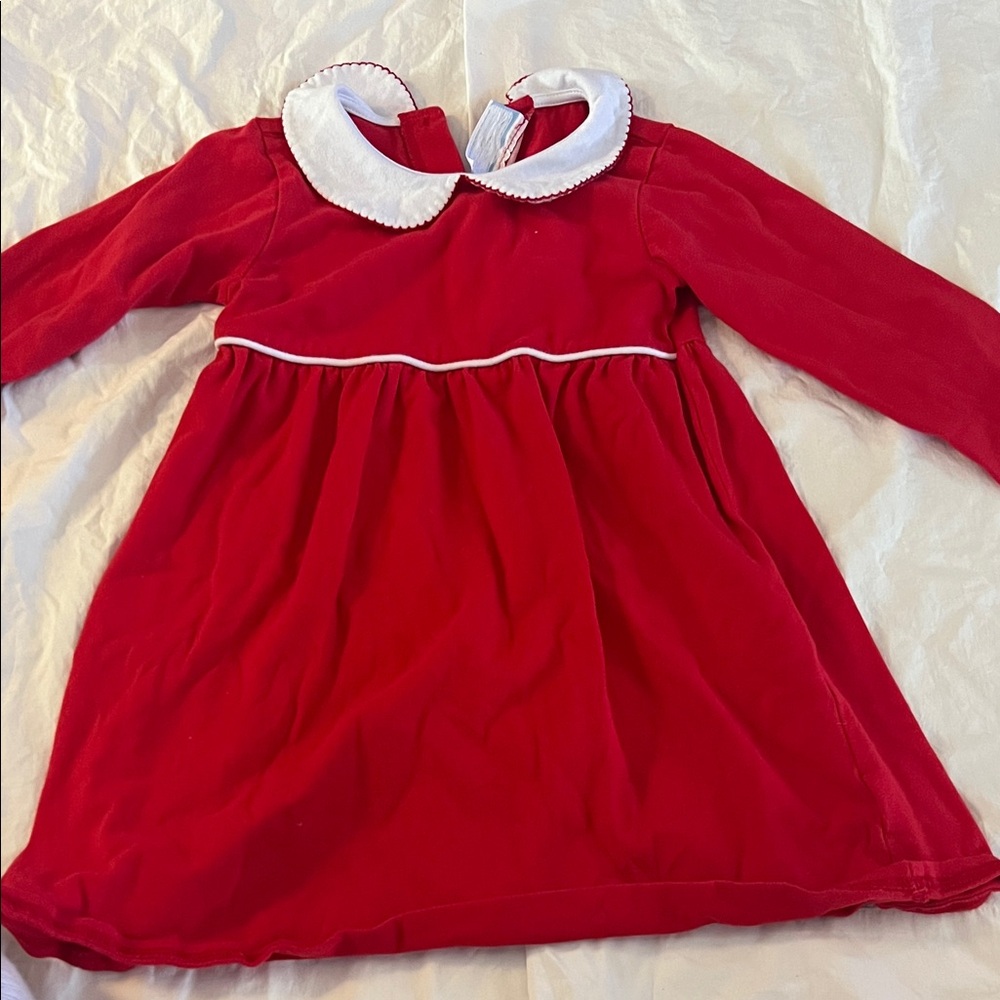 Red Long-Sleeve Kids Casual Dress